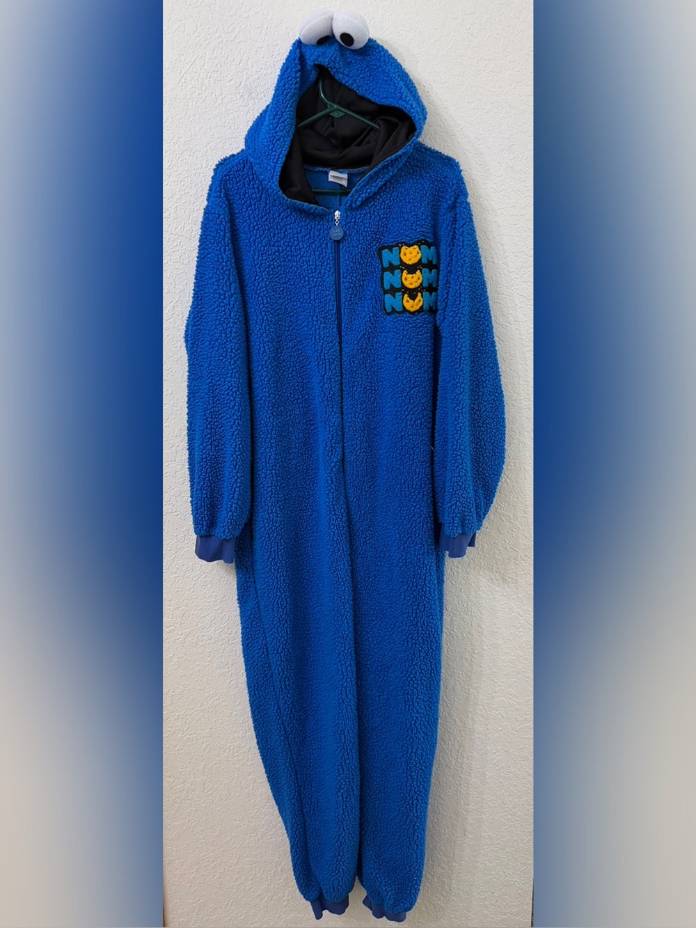 Sesame Street Adult Cookie Monster Costume Onesie Size L/XL